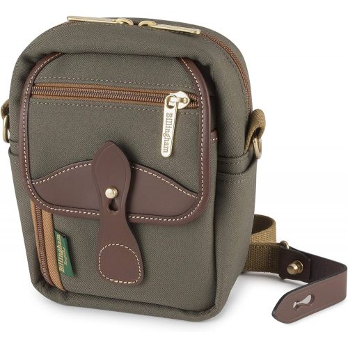  Billingham Compact Stowaway Camera/Travel Pouch (Sage FibreNyte/Chocolate Leather)