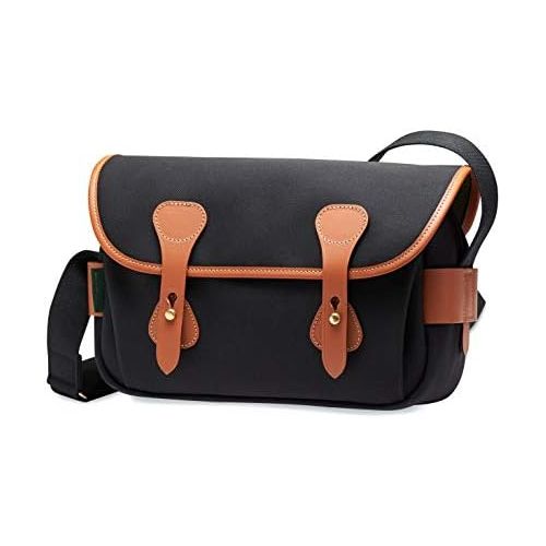  Billingham S3 Shoulder Bag (Black Canvas/Tan Leather)