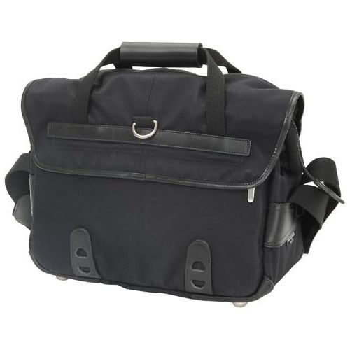  Billingham 307 Black FibreNyte Camera Bag with Black Leather Trim