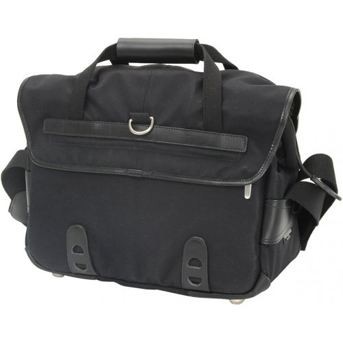  Billingham 307 Black FibreNyte Camera Bag with Black Leather Trim