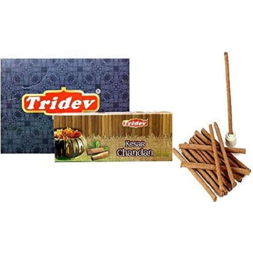  인센스스틱 Billion Deals Tridev Kesar Chandan Natural Incense Agarbatti Dhoop Sticks 160Grm for Religious Aromatic with Stand