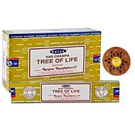 인센스스틱 Billion Deals Satya Nag Champa (Tree of Life) Incense Agarbatti Sticks Box of 12 x 15 GMS Free Wooden Incense Holder