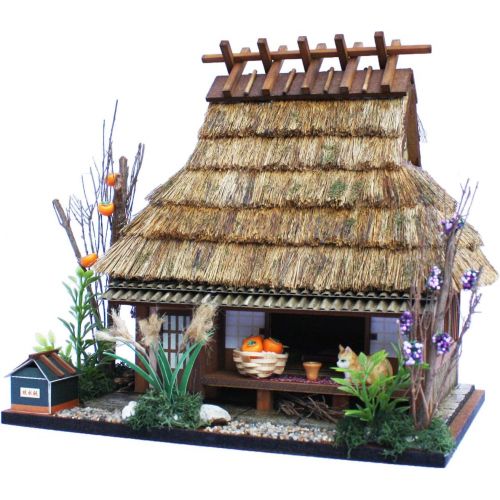  Billy Handmade dollhouse kit Highway series Shuzan highway Thatch private house in Miyama 8616 by Billy 55