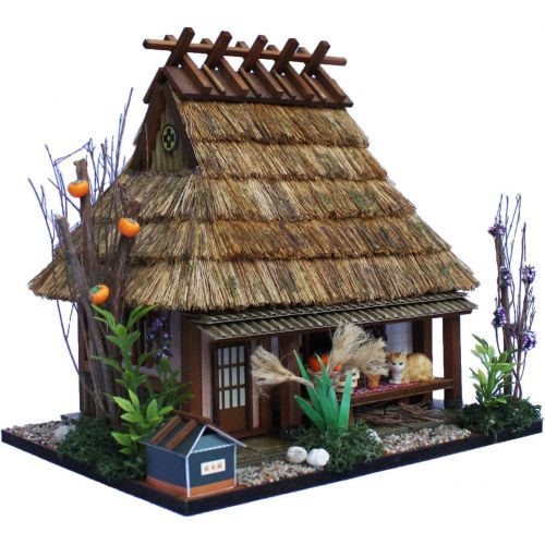  Billy Handmade dollhouse kit Highway series Shuzan highway Thatch private house in Miyama 8616 by Billy 55