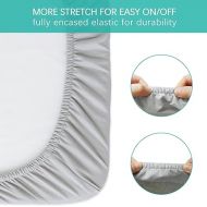 Bassinet Sheets Compatible with Ingenuity Bedside and Cuddor Bedside Bassinet,100% Cotton, 2 Pack, Ultra Soft Bassinet Sheet for Baby, Grey