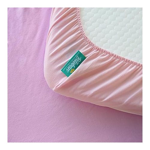  Bassinet Sheets Fit for Baby Delight and Koolerthings (3 in 1) Baby Bassinet,100% Cotton, 2 Pack, Ultra Soft Bassinet Sheet, Pink and Purple