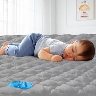 Pack and Play Mattress Protector Sheets Fitted Waterproof Pack and Play Mattress Pad Cover, Compatible with Graco Pack n Play & Dream On Me & Pamo Babe, Playpen/Playard Sheet Quilted, Gray, 39