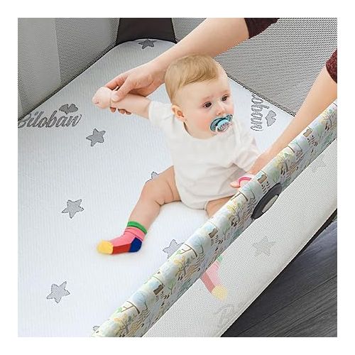  Bassinet Mattress Pad 24 x 42 Compatible with Lotus Travel Crib and Baby Bjorn Travel Crib Light, Waterproof Breathable Soft Baby Foam with Removable Zippered Cover