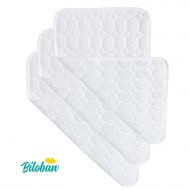 Biloban Changing Pad Liners -100% Waterproof, Baby Skin Friendly, Absorbant Cotton Quilted, Baby Diaper Changing Cover Mat, 3 Count, Larger in 27 x 14, White
