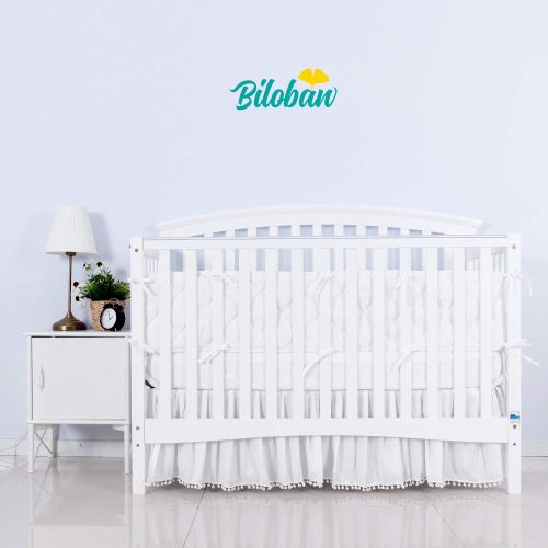  Biloban Safe Nursery Crib Bumper Pad, for Standard Size (52x28) Crib Toddler Bed, Washable Crib Bedding...