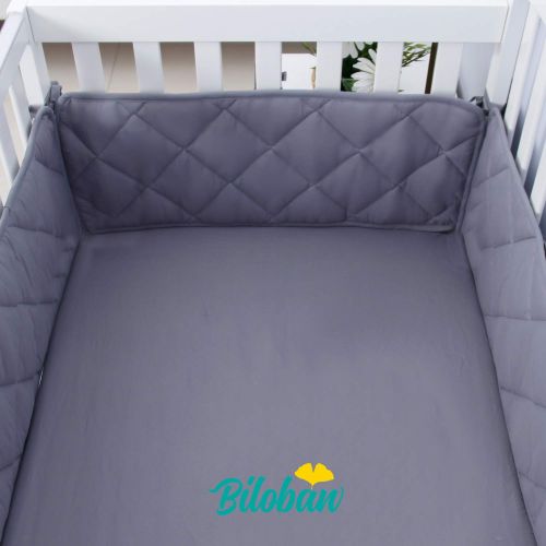  Biloban Safe Nursery Crib Bumper Pad, for Standard Size (52x28) Crib Toddler Bed, Washable Crib Bedding...