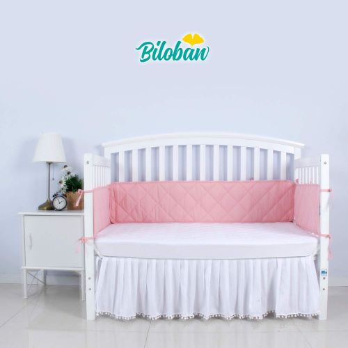  Biloban Safe Nursery Crib Bumper Pad, for Standard Size (52x28) Crib Toddler Bed, Washable Crib Bedding...