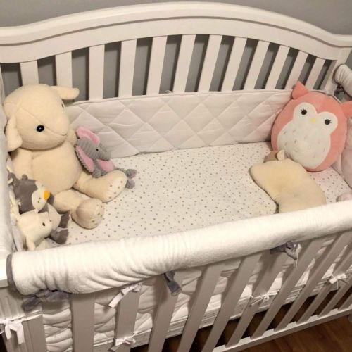  Biloban Safe Nursery Crib Bumper Pad, for Standard Size (52x28) Crib Toddler Bed, Washable Crib Bedding...