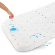 Bassinet Mattress Pad (23” x 28”), Compatible with 4moms Breeze Plus Bassinet (not playard), Waterproof Breathable Soft Baby Foam with Removable Zippered Cover