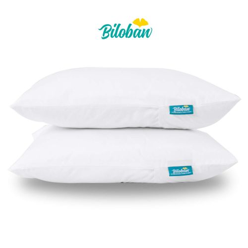  Biloban Toddler Pillow with Pillowcase 2 Pack, Kids Pillow for Sleeping with Comfortable and Soft Pillowcase for Travel, Crib and Toddler Bed - White