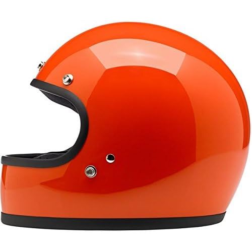  Biltwell Unisex-Adult Open-Face-Helmet-Style Gloss Hazard Bonanza 34 Open-Face DOT Helmet (Orange, Large) - BHHAZGLORGLRG