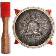 Bim-Bam-Bom Tibetan Singing Bowl  Hand Crafted Chakra Singing Bowl Set with Mallet & Cushion  Brass 4” Sound Therapy Bowl for Meditation, Yoga & Gift  Mantra Antique Prayer Bowl with Deep S명상종 싱잉볼