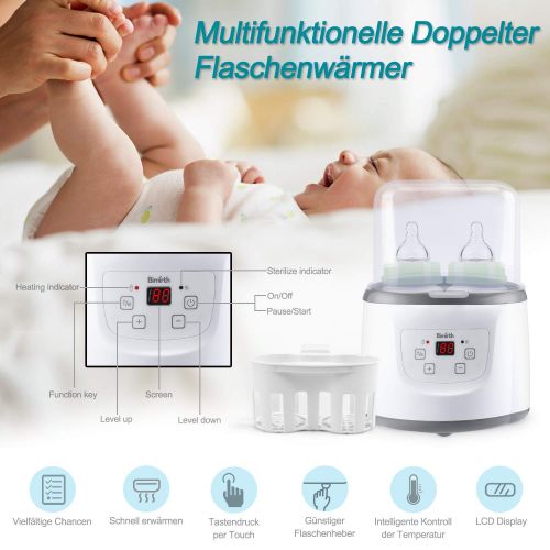  Bimirth Baby Bottle Warmer Milch Waermer Flaschenwaermer Flaschen Sterilisator Sterilisator fuer Babyflaschen Babykostwaermer Baby-Lebensmittel-Heizungsgeraet fuer Muttermilch oder Babymilchpul