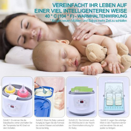  Bimirth Baby Bottle Warmer Milch Waermer Flaschenwaermer Flaschen Sterilisator Sterilisator fuer Babyflaschen Babykostwaermer Baby-Lebensmittel-Heizungsgeraet fuer Muttermilch oder Babymilchpul