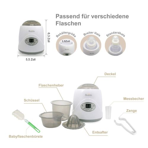  [아마존 핫딜]  [아마존핫딜]Bimirth Baby Milchwarmer Flaschenwaermer flaschenwarmer Milch Waermer Babyflaschen Sterilisator Flaschensterilisator Flasche Dampfsterilisator Mehrzweck bottle warmer Babykostwarmer