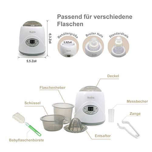  Bimirth Baby Milchwarmer Flaschenwaermer flaschenwarmer Milch Waermer Babyflaschen Sterilisator Flaschensterilisator Flasche Dampfsterilisator Mehrzweck bottle warmer Babykostwarmer