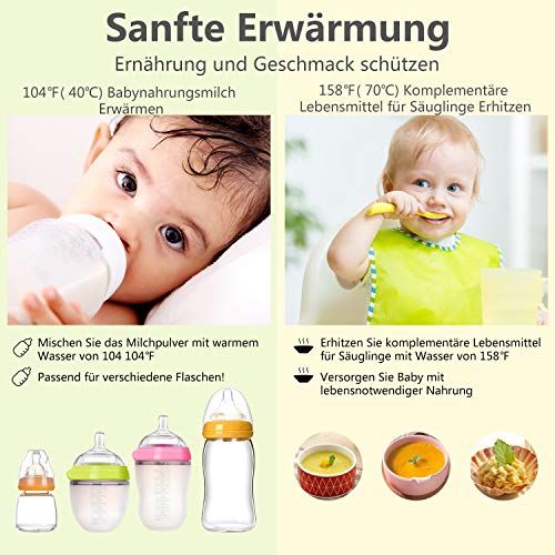  Bimirth Baby Milchwarmer Flaschenwaermer flaschenwarmer Milch Waermer Babyflaschen Sterilisator Flaschensterilisator Flasche Dampfsterilisator Mehrzweck bottle warmer Babykostwarmer