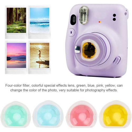  Bindpo Camera Filter, 4pcs Closeup Lens Color Filter Set, Instant Special Effects Lens Filter, for fujifilm instax Mini 11 Instant Camera