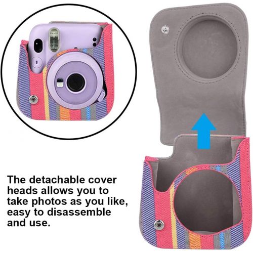  Bindpo Instant Camera Bag, Protective Case with Adjustable Shoulder Strap for Fujifilm Instax Mini 11