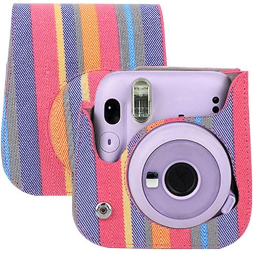  Bindpo Instant Camera Bag, Protective Case with Adjustable Shoulder Strap for Fujifilm Instax Mini 11