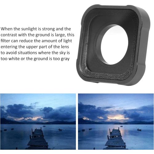  Bindpo Gradient ND Filter, Optical Glass GND Filter for GoPro Hero 9 Black, GND Circular Neutral Density Filter Lens Protector for Go Pro 9 Accessories