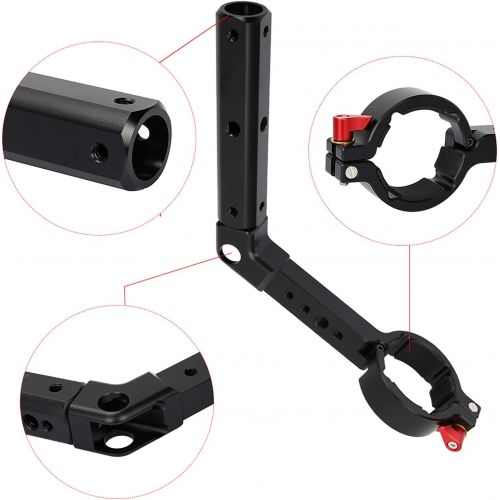  Bindpo Camera Handle, Aluminum Alloy 10KG Load Cam Extension Handheld Grip Bracket Mount with 1/4 and 1/8 Inch Screw for Zhiyun Crane2 for Feiyu AK2000 Stabilizer