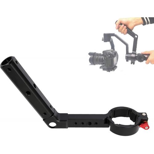  Bindpo Camera Handle, Aluminum Alloy 10KG Load Cam Extension Handheld Grip Bracket Mount with 1/4 and 1/8 Inch Screw for Zhiyun Crane2 for Feiyu AK2000 Stabilizer