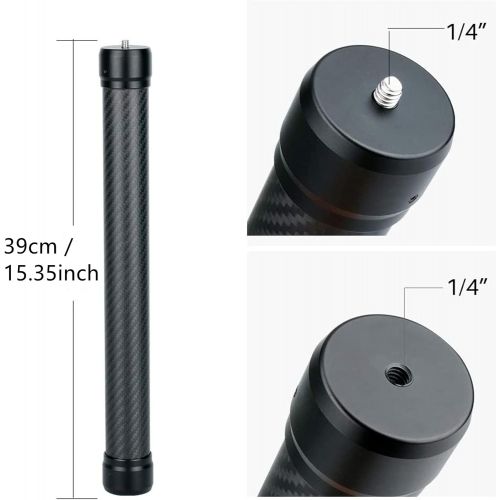  Bindpo Stabilizer Extension Rod, Carbon Fiber Extension Pole with 1/4 Inch Thread Mount for DJI Ronin S, for Ronin SC, for OSMO Mobile 3, for ZHIYUN Crane 2 V2, etc.