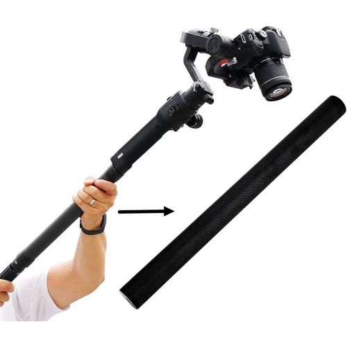  Bindpo Stabilizer Extension Rod, Carbon Fiber Extension Pole with 1/4 Inch Thread Mount for DJI Ronin S, for Ronin SC, for OSMO Mobile 3, for ZHIYUN Crane 2 V2, etc.