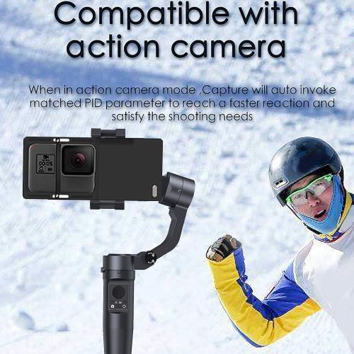  Bindpo Handheld Stabilizer,Foldable 3Axis Handheld Mobile Phone Shooting Stabilizer with Tripod,VLOG Tracking Antishake Handheld Ballhead,Support APP Remote