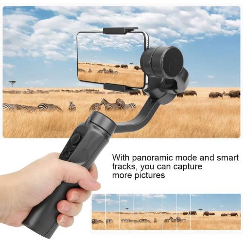  Bindpo Phone Stabilizer, 3Axis Handheld Ballhead Phone Stabilizer Antishake with Automatic Tracking and Video Recording Functions for iOS Phones