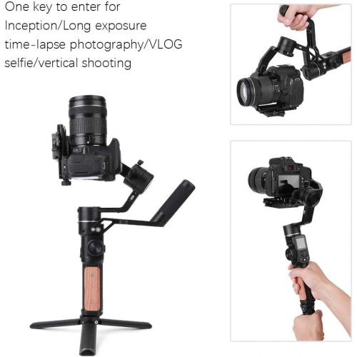  Bindpo Camera 3 Axis Gimbal, Professional WiFi SLR Gimbal Stabilizer with Handle Grip, Smart Touch Screen, Quick Release Plate, 3 Axis Lock