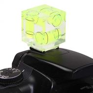 Bindpo 3-Axis Mini Square Bubble Level with Cold Shoe Mount, Levels Mark Measuring Instrument for DSLR Camera