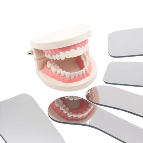  Binglinghua Dental Photograpy Mirrors Occlusal 2-sided Rhodium Plated Glass Intraoral Mirror Reflector Lingual Buccal Mouth Mirrors 5pcs/Set