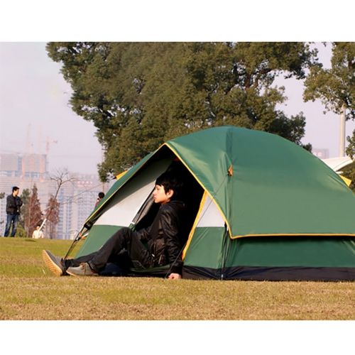  Binglinghua 5-6 Person Camping Pop Up Tent Waterproof Hydraulic Automatic Outdoor Hiking Ten (Green)