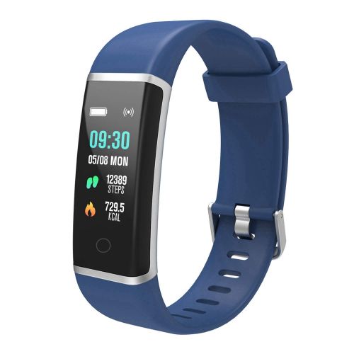  BingoFit Fitness Armband Uhr, Wasserdicht IP67 GPS Fitness Tracker Farbbildschirm Aktivitatstracker Schrittzahler Uhr mit Stoppuhren Vibrationsalarm Anruf SMS Beachten fuer Damen He