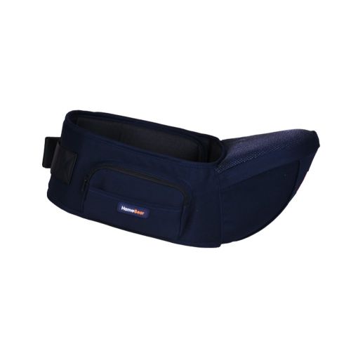  Bingooutlet Baby Hip Seat Toddler Carrier Waist Seat Infant Waist Stool with Pocket - Silicone Surface - Non-Slip - Lightweight - Comfortable (Dark Blue)