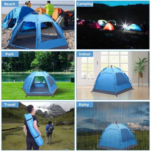  Binlin Camping Tent,3-4 Person Automatic Family Tent Instant Pop Up Waterproof for Camping Hiking Travel Outdoor Activities