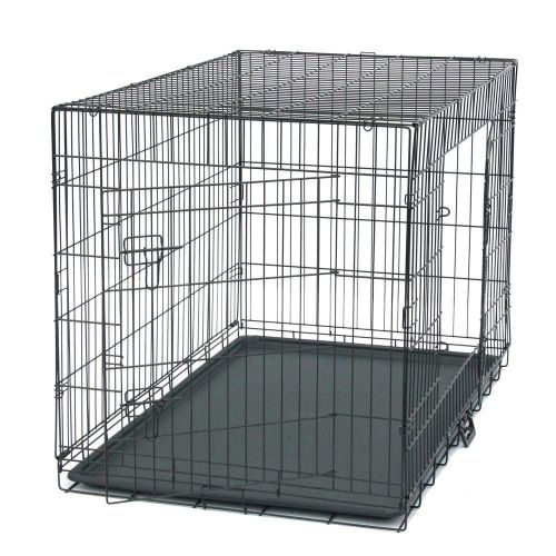  Binlin Pet Kennel Cat Dog Dog Crate Double Door Folding Metal Dog Cage Plastic Tray Pet Crate Pet Cage W/Divider,24 30 36 42 48