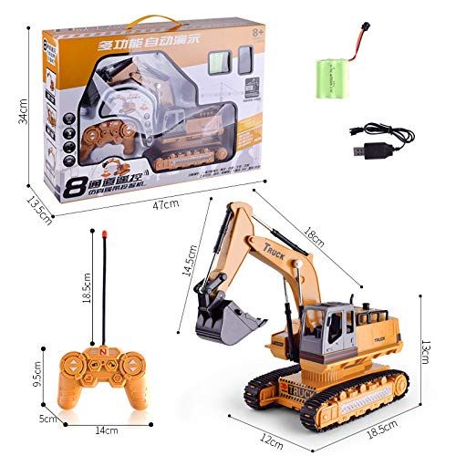  Binmer Electric Excavator,Car Excavator Constructing Truck Crawler Digger Electric Toy Remote Control