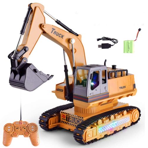  Binmer Electric Excavator,Car Excavator Constructing Truck Crawler Digger Electric Toy Remote Control