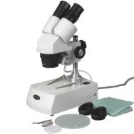 Binocular Stereo Microscope with Top & Bottom Lights 5X-10X-15X-30X by AmScope