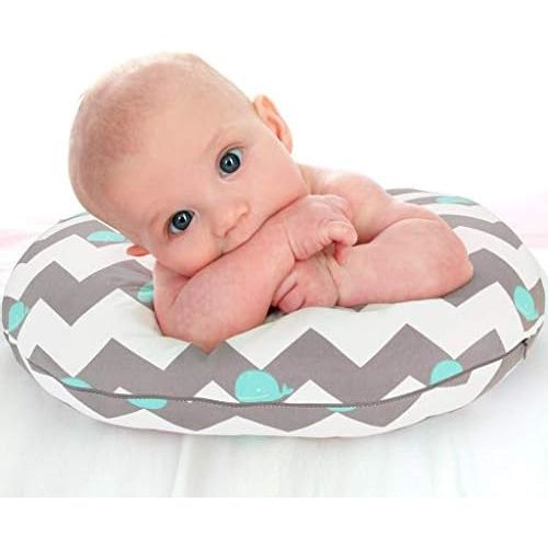  [아마존베스트]Binory 22.5 x 18 Newborn Cotton Breastfeeding Pillow Cover, Soft and Comfortable Blend Nursing Pillow Cover Slipcover,Maternity Breastfeeding Newborn Infant Feeding Cushion Cover
