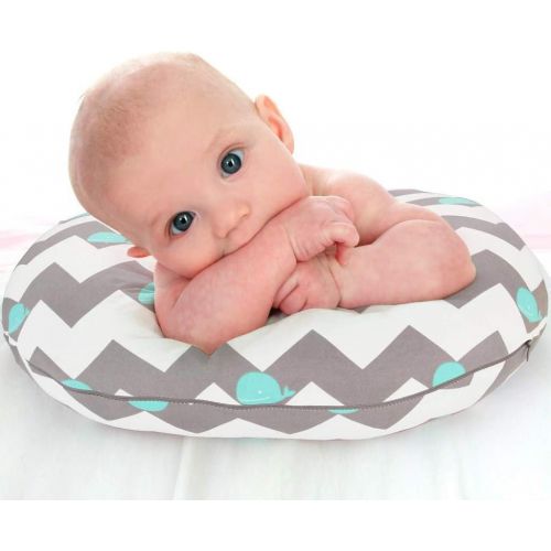  [아마존베스트]Binory 22.5 x 18 Newborn Cotton Breastfeeding Pillow Cover, Soft and Comfortable Blend Nursing Pillow Cover Slipcover,Maternity Breastfeeding Newborn Infant Feeding Cushion Cover