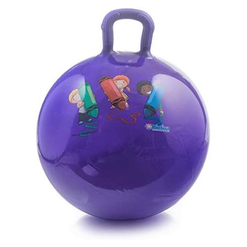  [아마존베스트]Hippity Hop 45 cm / 18 Inch Diameter Including Free Foot Pump, for Children Ages 3-6 Space Hopper, Hop Ball Bouncing Toy - 1 Ball